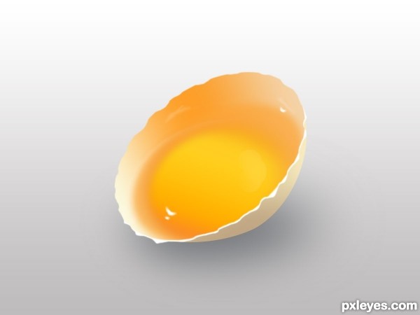 Photo realistic broken egg from scratch